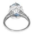 Neueste Design Larimar Edelstein 925 Solid Silber Ring